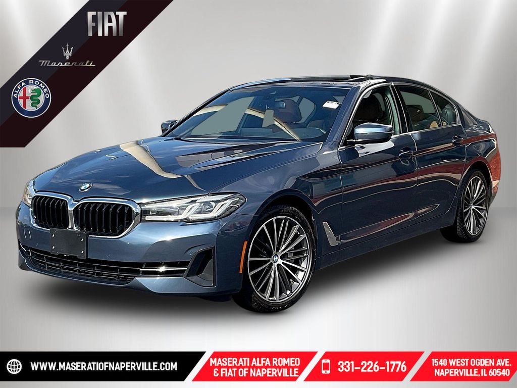 Arctic Race Blue Metallic 2023 BMW 5 Series Sedan All-Wheel Drive 8-Speed Automatic
