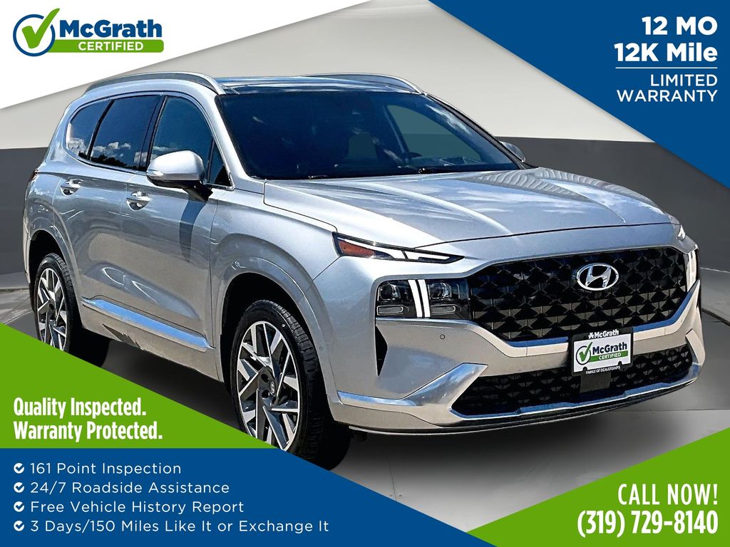 Shimmering Silver Pearl 2022 Hyundai Santa Fe Calligraphy AWD SUV / Crossover All-Wheel Drive Automatic
