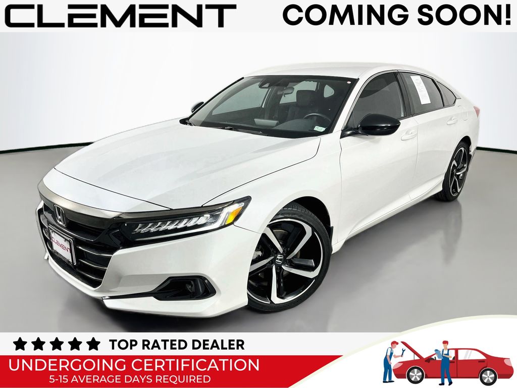 Platinum White Pearl 2022 Honda Accord Sedan Front-Wheel Drive Continuously Variable Transmission
