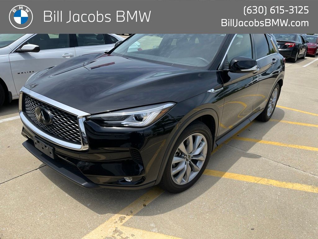 Black Obsidian 2021 INFINITI QX50 Luxe AWD SUV / Crossover All-Wheel Drive Continuously Variable Transmission