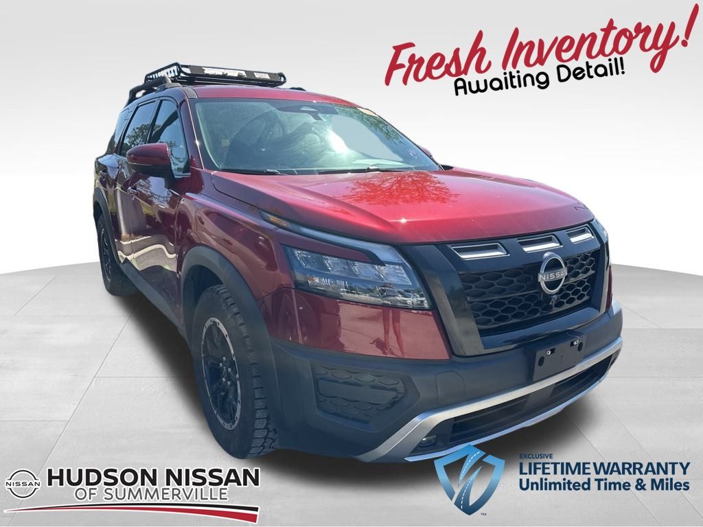 2023 Scarlet Ember Tintcoat Nissan Pathfinder Rock Creek SUV