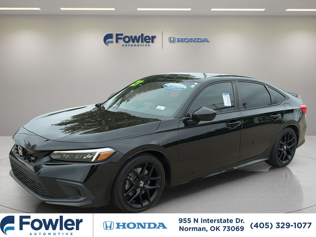 Black 2023 Honda Civic Sedan Front-Wheel Drive 6-Speed Manual