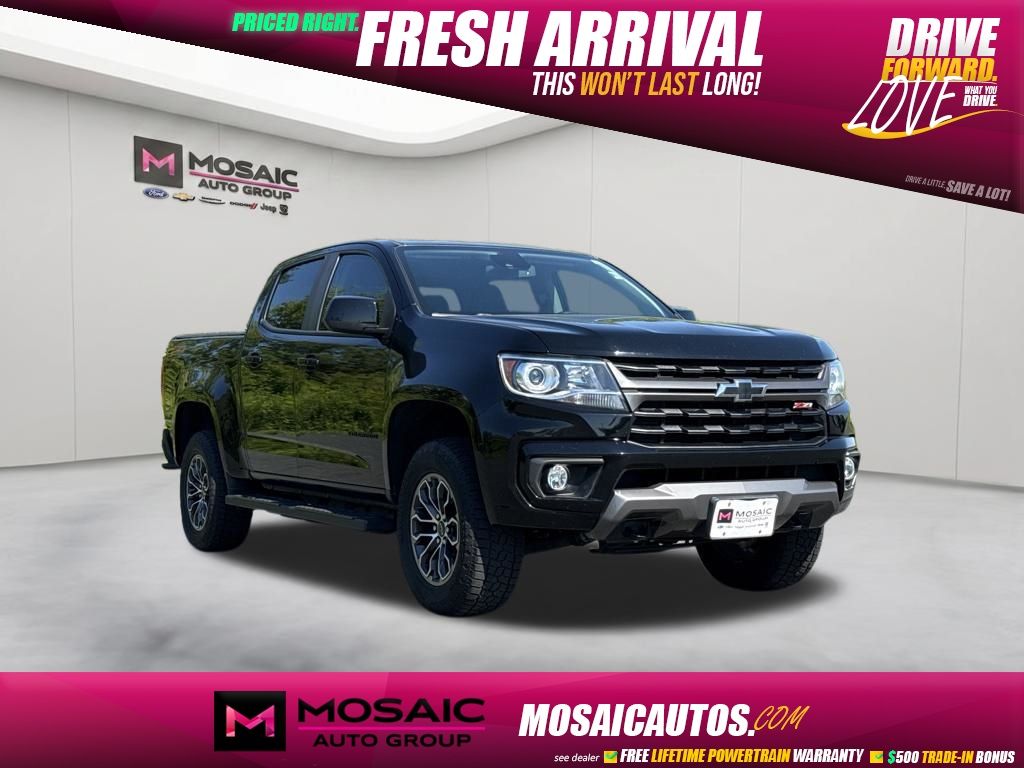 Black 2021 Chevrolet Colorado Pickup Truck Four-Wheel Drive 8-Speed Automatic