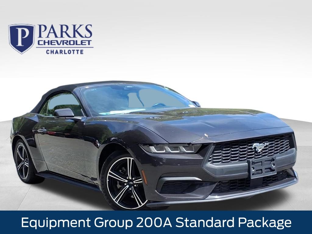 Dark Matter Gray Metallic 2024 Ford Mustang EcoBoost Premium Convertible RWD Convertible Rear-Wheel Drive Automatic
