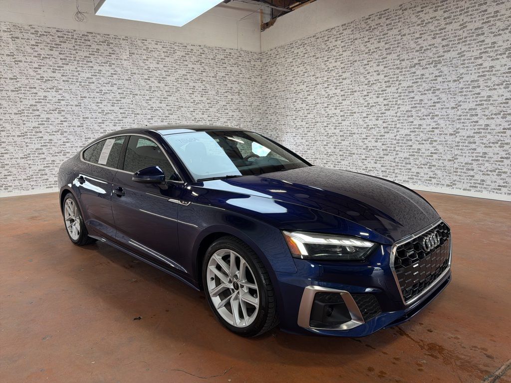 Blue 2024 Audi A5 Sportback quattro Premium Plus S Line 45 TFSI AWD Sedan All-Wheel Drive 7-Speed Automatic