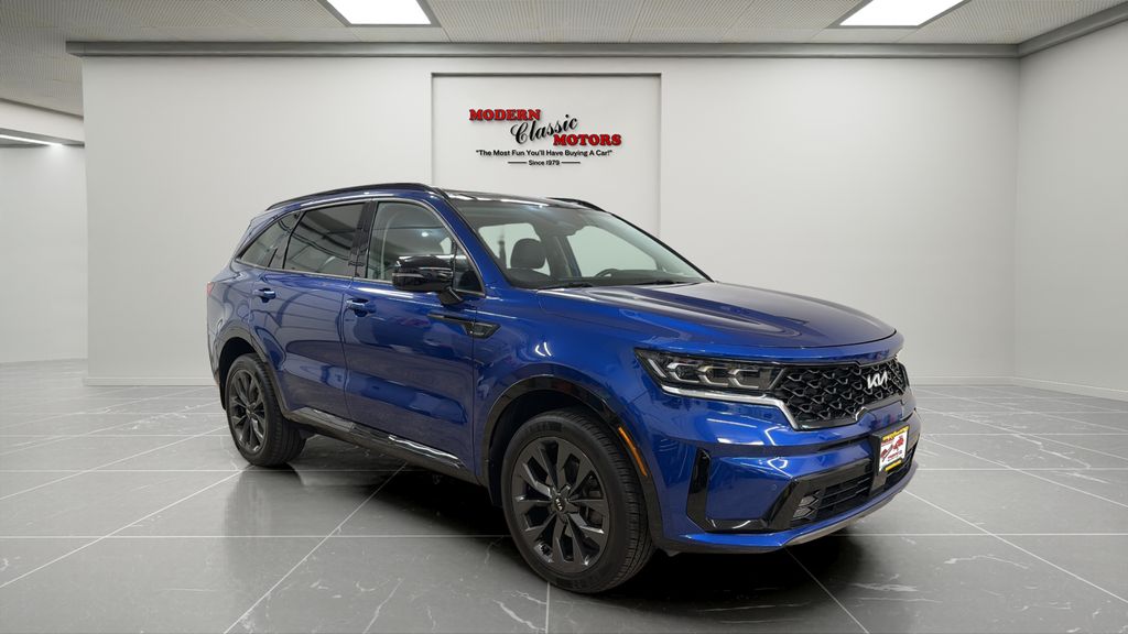 Blue 2022 Kia Sorento X-Line EX AWD SUV / Crossover All-Wheel Drive 8-Speed Dual Clutch