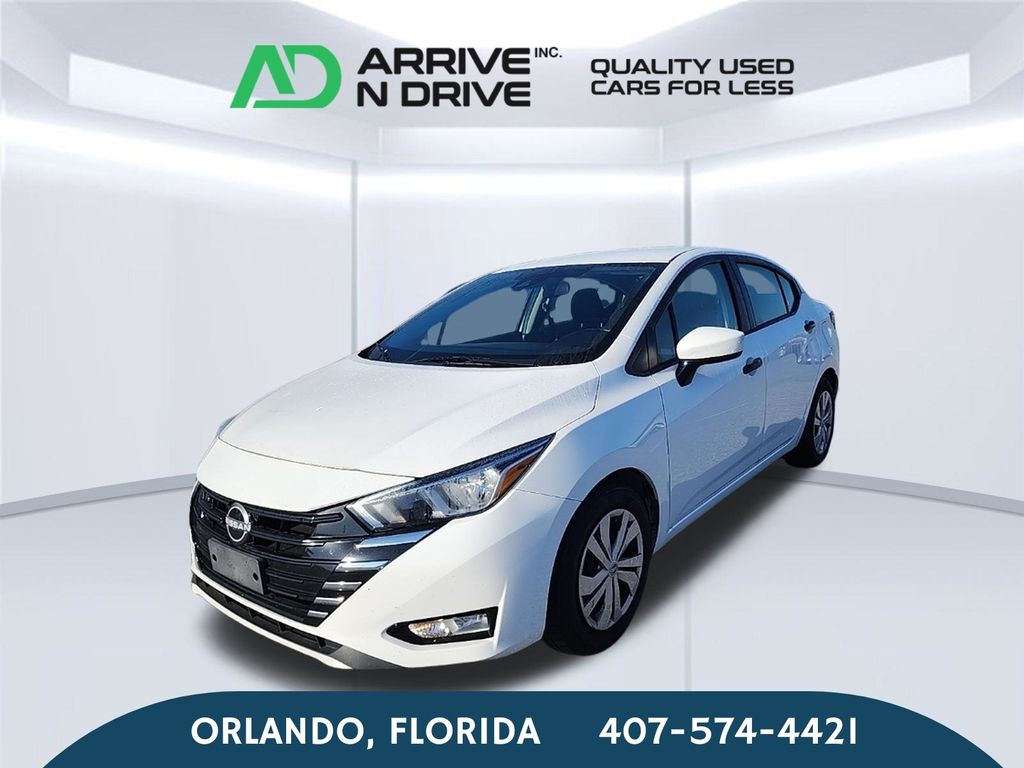 White (Fresh Powder) 2024 Nissan Versa Sedan Front-Wheel Drive Continuously Variable Transmission