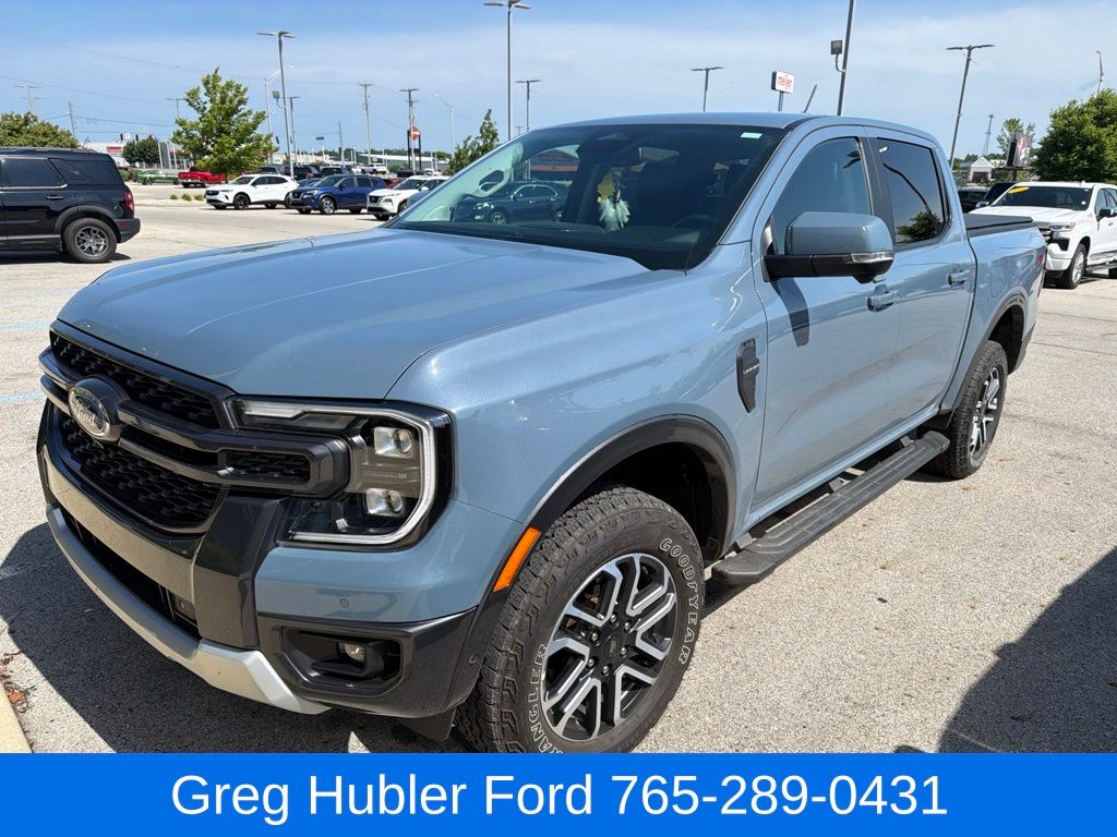 Blue (Azure Gray Metallic Tri-Coat) 2024 Ford Ranger Pickup Truck Four-Wheel Drive Automatic