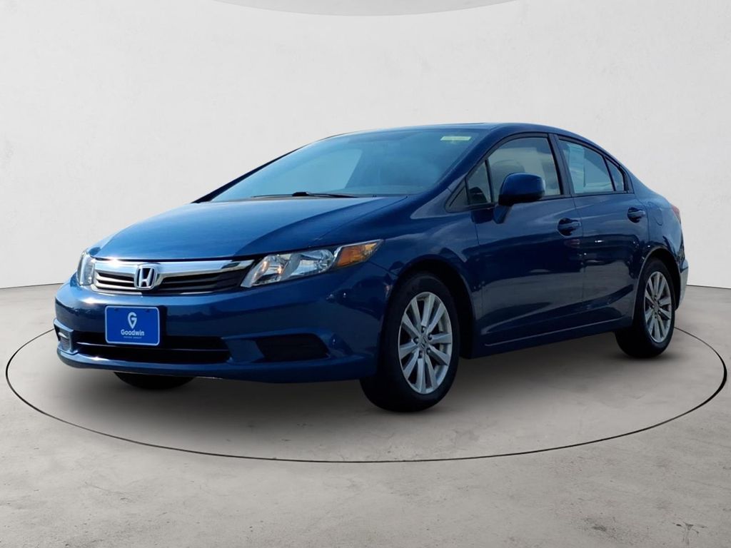 Blue 2012 Honda Civic Sedan Front-Wheel Drive 5-Speed Automatic