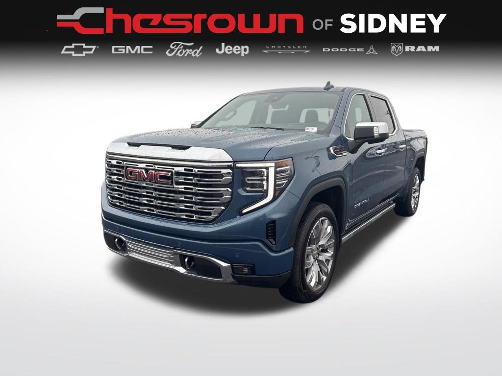 Downpour Metallic 2025 GMC Sierra 1500 Denali Crew Cab 4WD Pickup Truck Four-Wheel Drive Automatic
