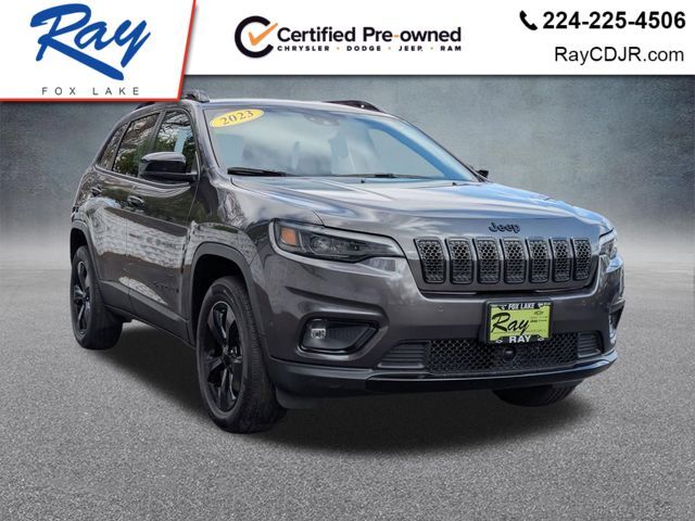 Gray (Granite Crystal Metallic Clearcoat) 2023 Jeep Cherokee Altitude 4WD SUV / Crossover 9-Speed Automatic