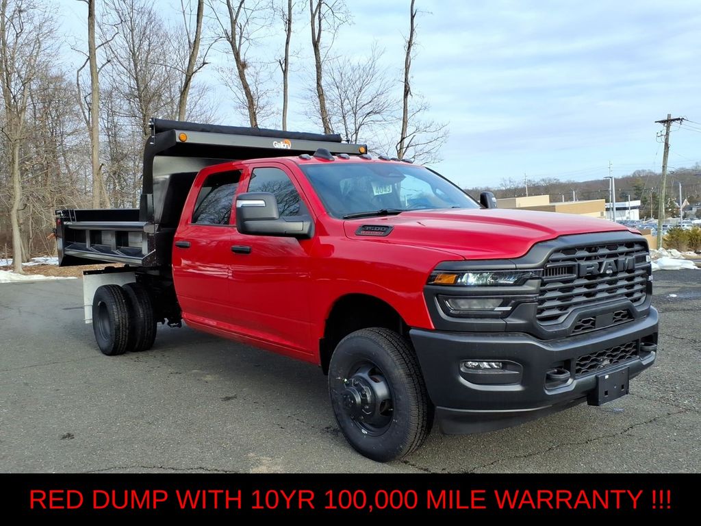 Flame Red Clearcoat 2026 RAM 3500 Chassis Tradesman Crew Cab LB DRW 4WD Pickup Truck Four-Wheel Drive 8-Speed Automatic