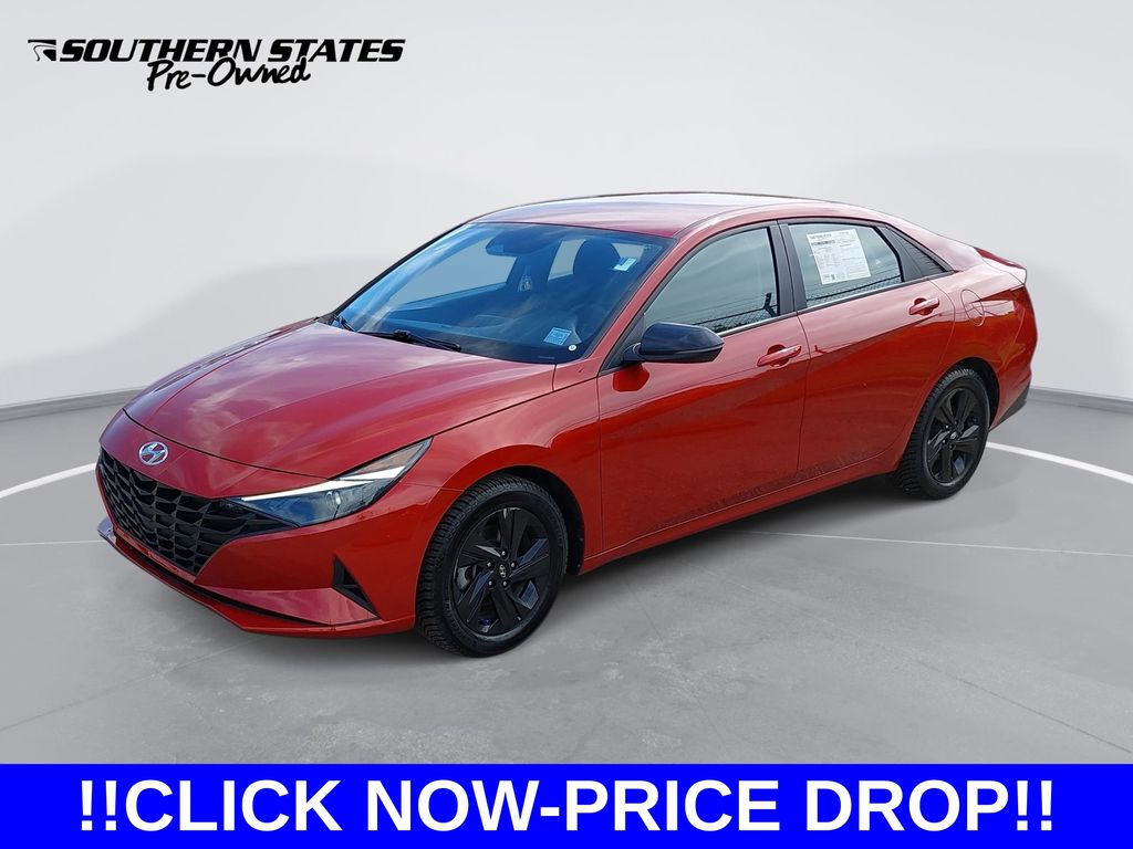 Scarlet Red Pearl 2023 Hyundai Elantra Hybrid Blue FWD Sedan Front-Wheel Drive 6-Speed Dual Clutch