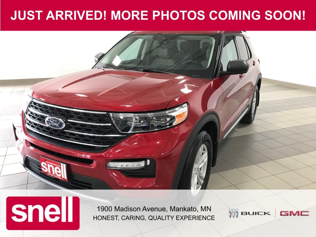 Red Metallic 2021 Ford Explorer SUV / Crossover All-Wheel Drive Automatic