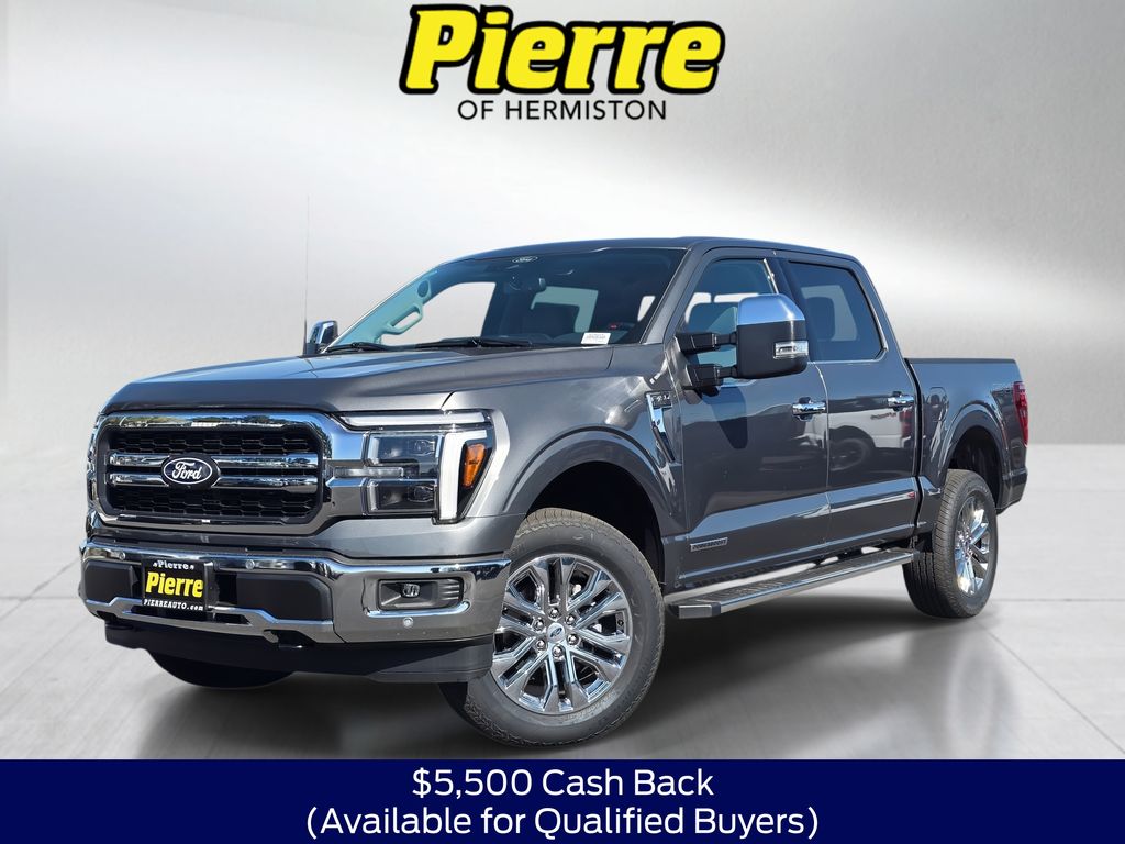 Carbonized Gray Metallic 2025 Ford F-150 Lariat SuperCrew 4WD Pickup Truck Four-Wheel Drive Automatic