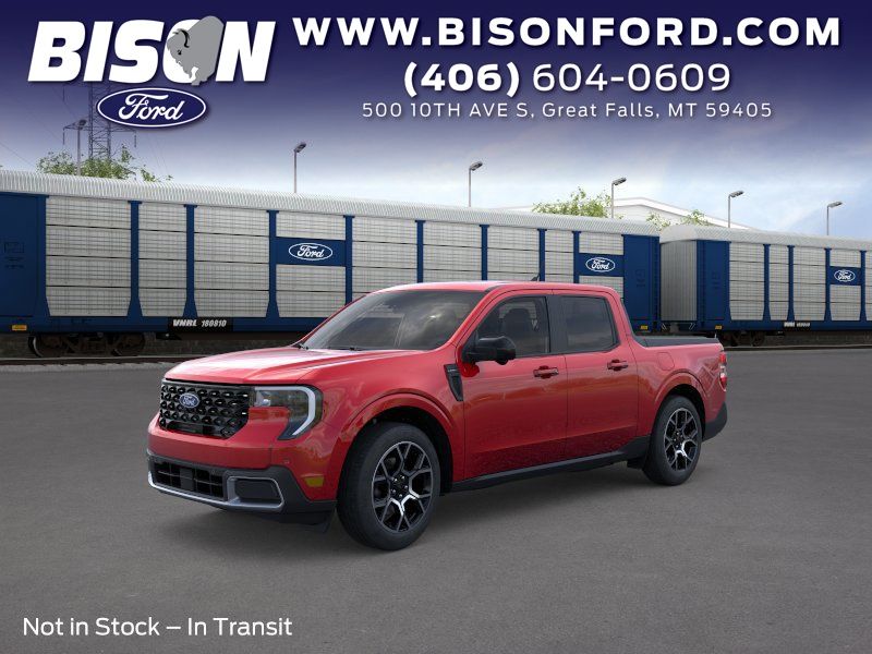 Ruby Red Metallic Tinted Clearcoat 2026 Ford Maverick Lariat SuperCrew AWD Pickup Truck All-Wheel Drive Continuously Variable Transmission