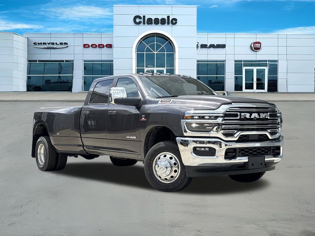 Gray (Granite Crystal Metallic Clearcoat) 2026 RAM 3500 Laramie Crew Cab LB DRW 4WD Pickup Truck Four-Wheel Drive 8-Speed Automatic