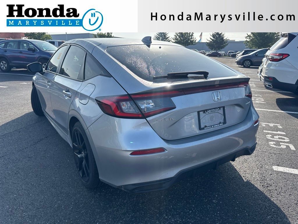 Solar Silver Metallic 2025 Honda Civic Hatchback Hatchback Front-Wheel Drive Continuously Variable Transmission