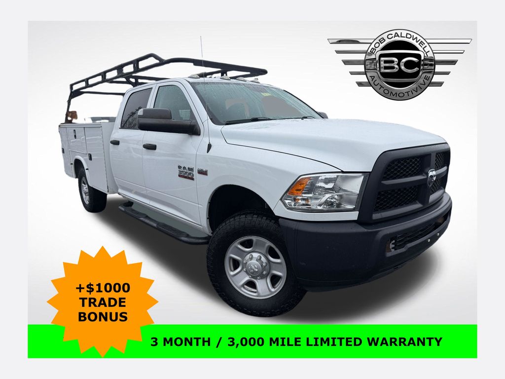 Bright White Clearcoat 2018 RAM 3500 Chassis Tradesman Crew Cab 10000 GVWR RWD Pickup Truck 4X2 6-Speed Automatic