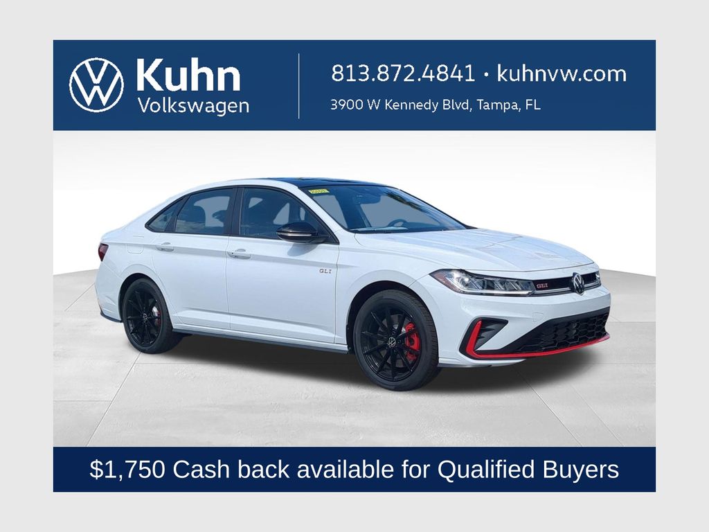 Pure White w/Deep Blk Rf 2026 Volkswagen Jetta GLI Sedan Front-Wheel Drive 7-Speed Dual Clutch