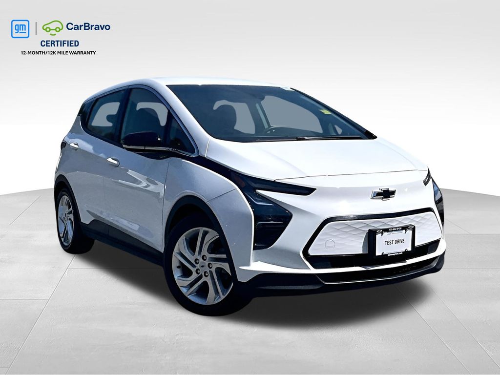 Summit White 2023 Chevrolet Bolt EV 1LT FWD Hatchback Front-Wheel Drive 1-Speed Automatic