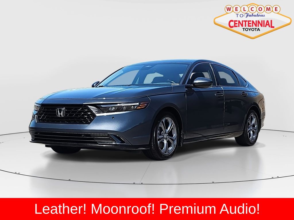 Meteorite Gray Metallic 2024 Honda Accord Hybrid EX-L FWD Sedan Front-Wheel Drive Continuously Variable Transmission