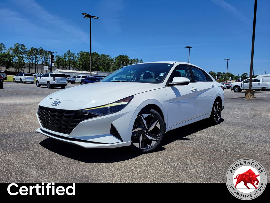 Quartz White 2023 Hyundai Elantra Sedan Front-Wheel Drive Continuously Variable Transmission