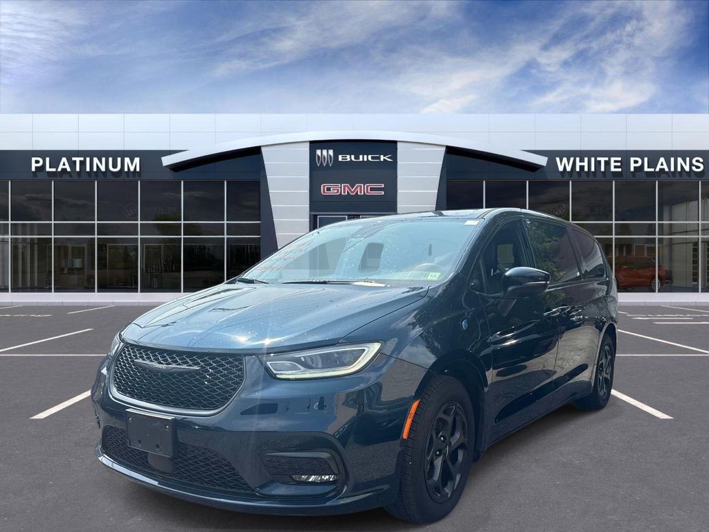 Fathom Blue Pearlcoat 2023 Chrysler Pacifica Hybrid Minivan Front-Wheel Drive Continuously Variable Transmission