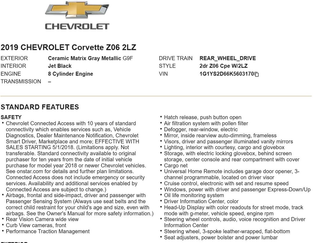 2019 Chevrolet Corvette Z06 27