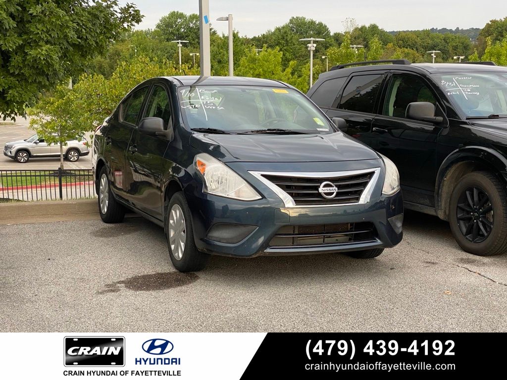 Dark Blue 2015 Nissan Versa Sedan Front-Wheel Drive 5-Speed Manual