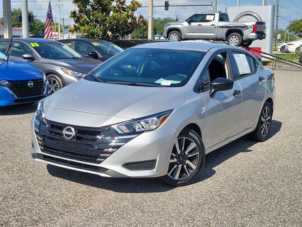 Brilliant Silver Metallic 2024 Nissan Versa Sedan Front-Wheel Drive Continuously Variable Transmission