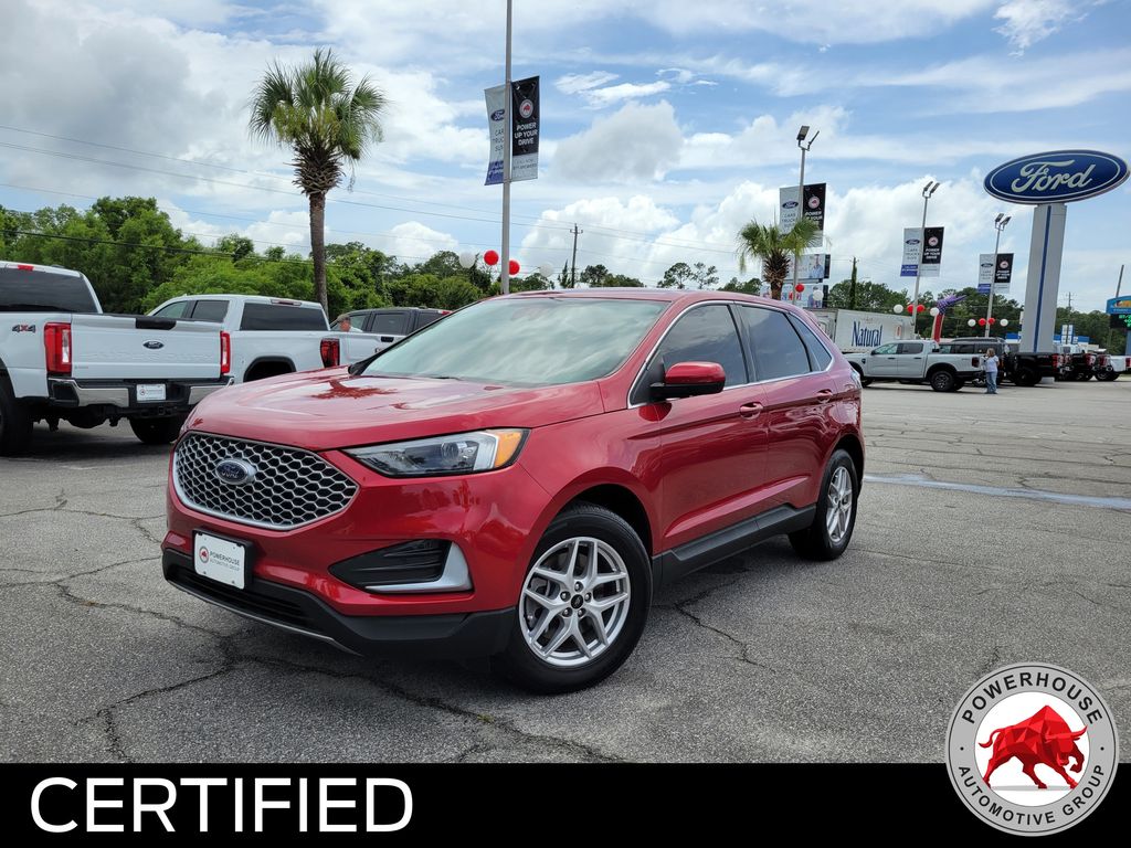 Red Metallic 2024 Ford Edge SUV / Crossover All-Wheel Drive 8-Speed Automatic