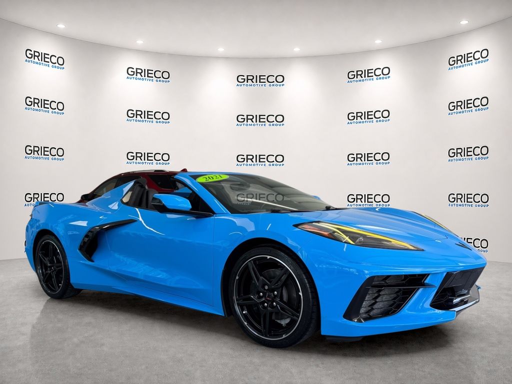 Rapid Blue 2021 Chevrolet Corvette Convertible Rear-Wheel Drive 8-Speed Dual Clutch