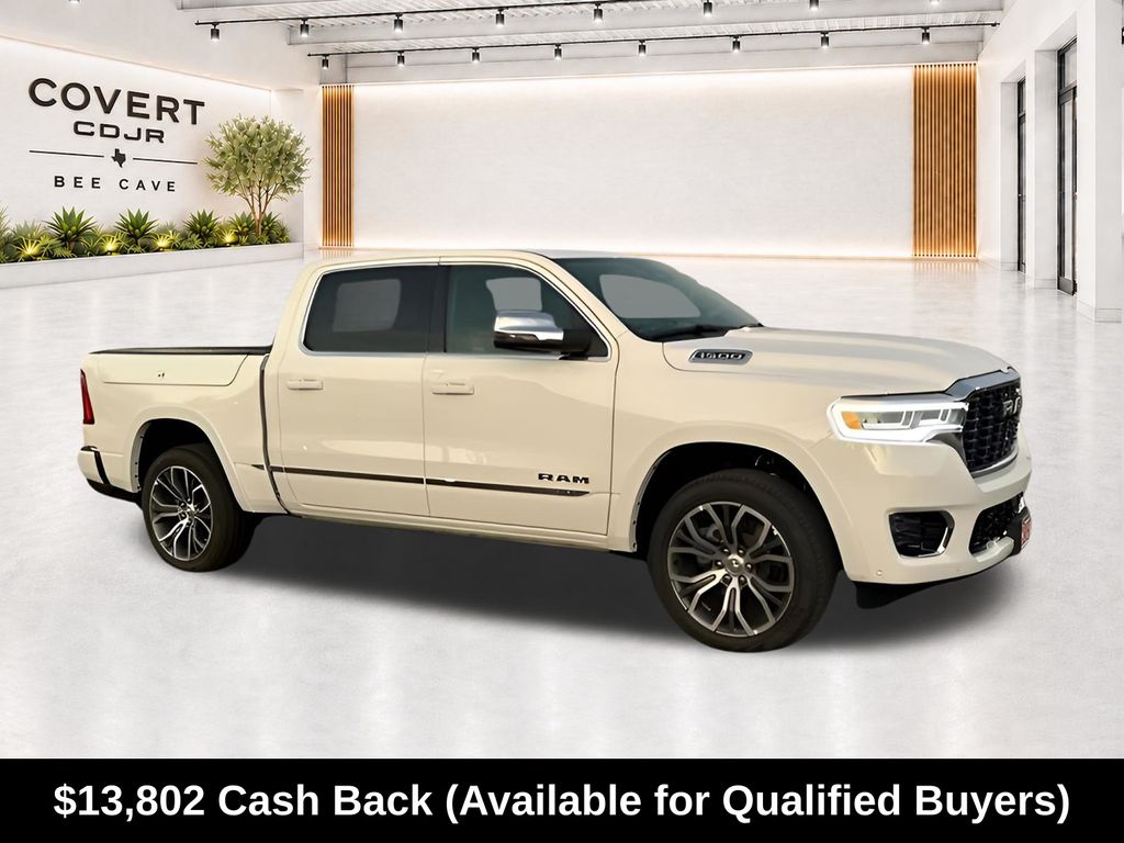 Bright White Clearcoat 2026 RAM 1500 Pickup Truck Four-Wheel Drive 8-Speed Automatic