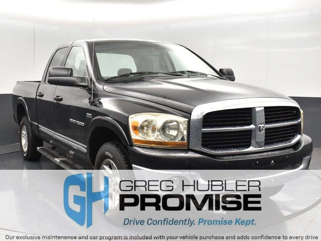 Brilliant Black Crystal Pearl 2006 Dodge RAM 1500 Pickup Truck Four-Wheel Drive 5-Speed Automatic