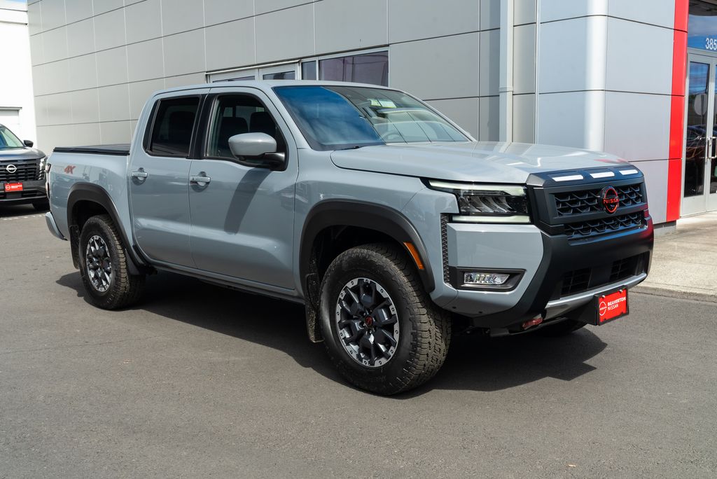 Boulder Gray Pearl 2026 Nissan Frontier Pickup Truck Four-Wheel Drive 9-Speed Automatic Overdrive