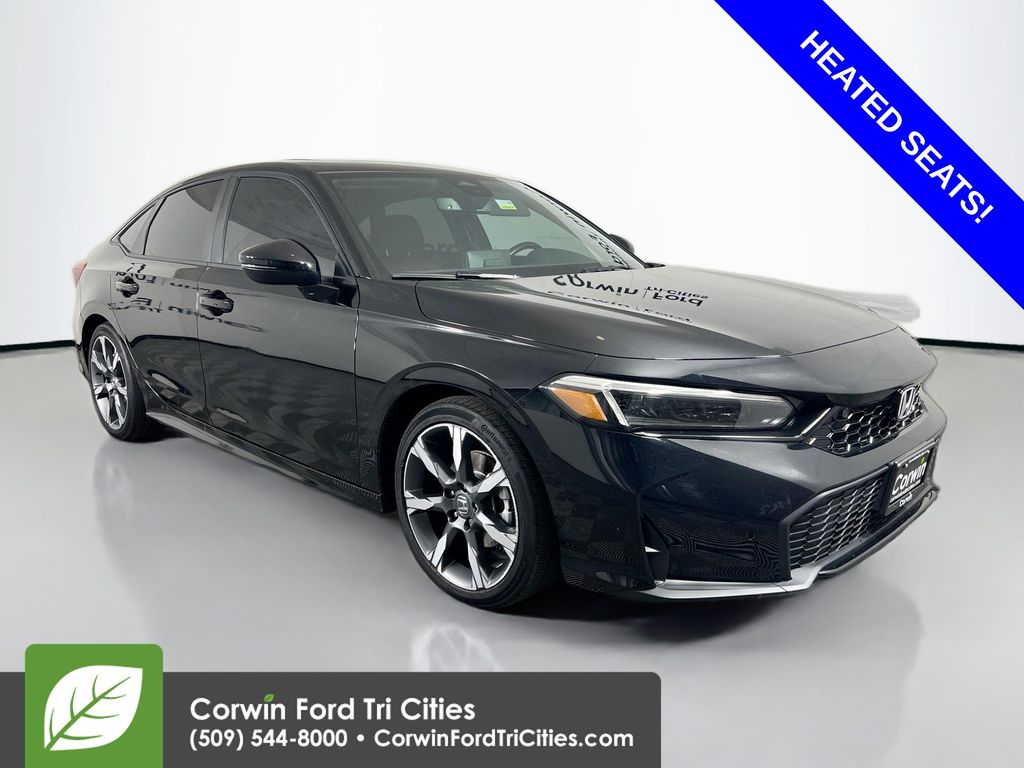 Crystal Black Pearl 2026 Honda Civic Hybrid Sedan Front-Wheel Drive Continuously Variable Transmission
