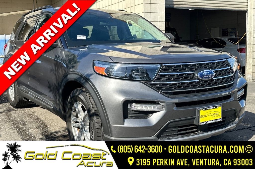 Gray Metallic 2022 Ford Explorer SUV / Crossover Rear-Wheel Drive Automatic