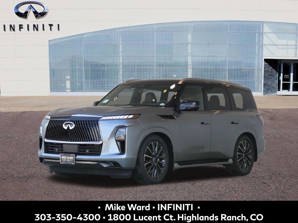 Dynamic Metal/Black Obsidian 2026 INFINITI QX80 Autograph 4WD SUV / Crossover All-Wheel Drive 9-Speed Automatic