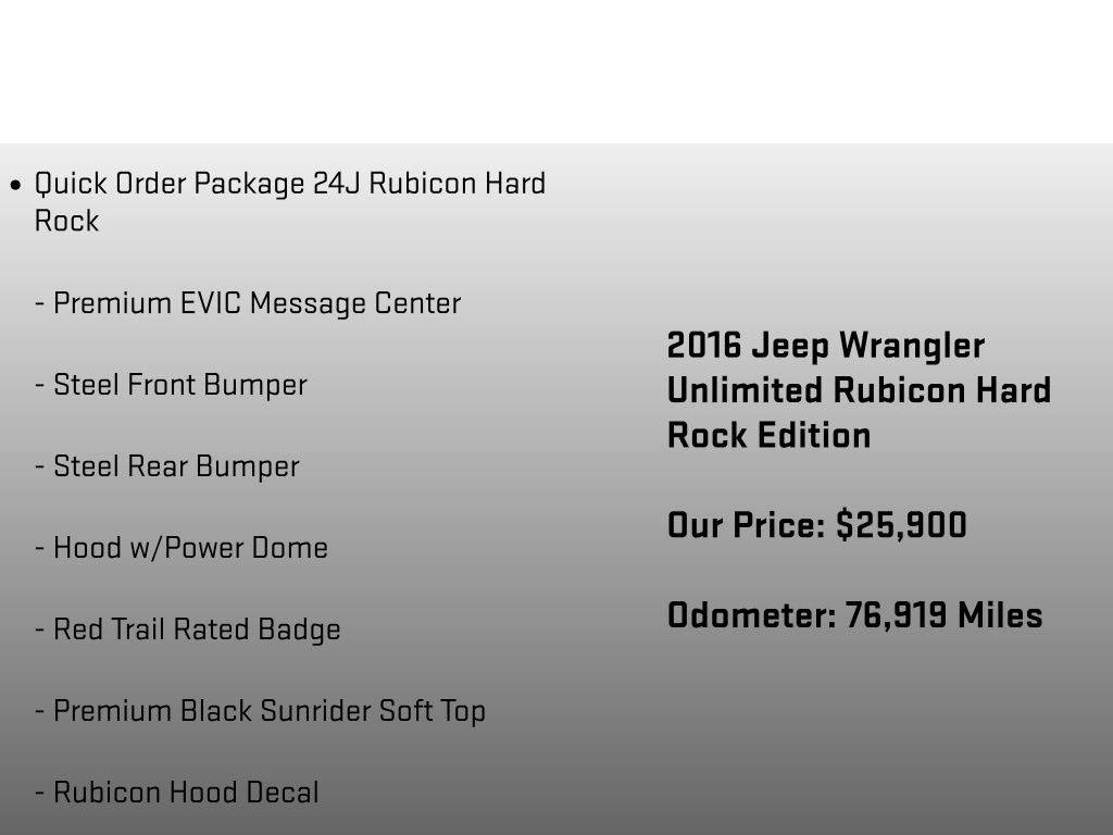 2016 Jeep Wrangler Unlimited Rubicon Gray at Bob Ruth Ford
