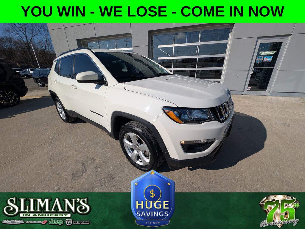 White Clearcoat 2019 Jeep Compass SUV / Crossover Four-Wheel Drive 9-Speed Automatic