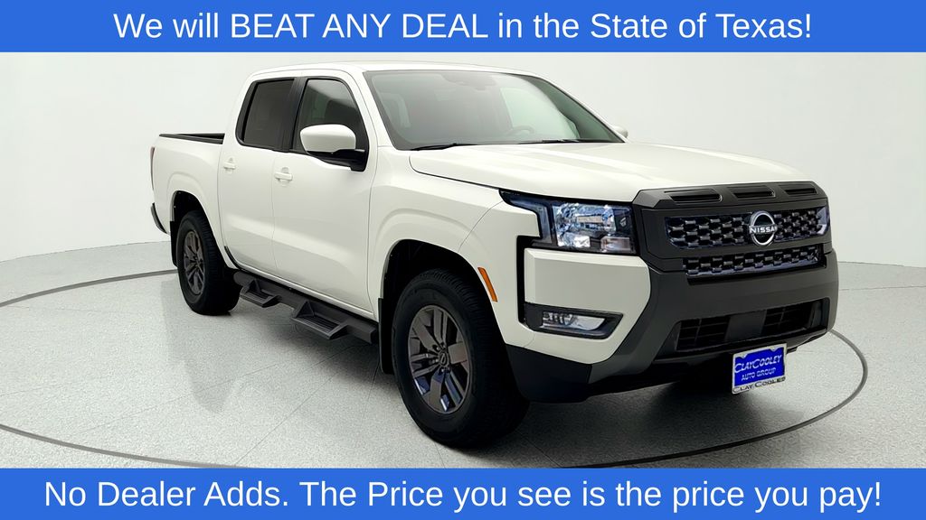 Glacier White 2025 Nissan Frontier Pickup Truck Four-Wheel Drive 9-Speed Automatic Overdrive