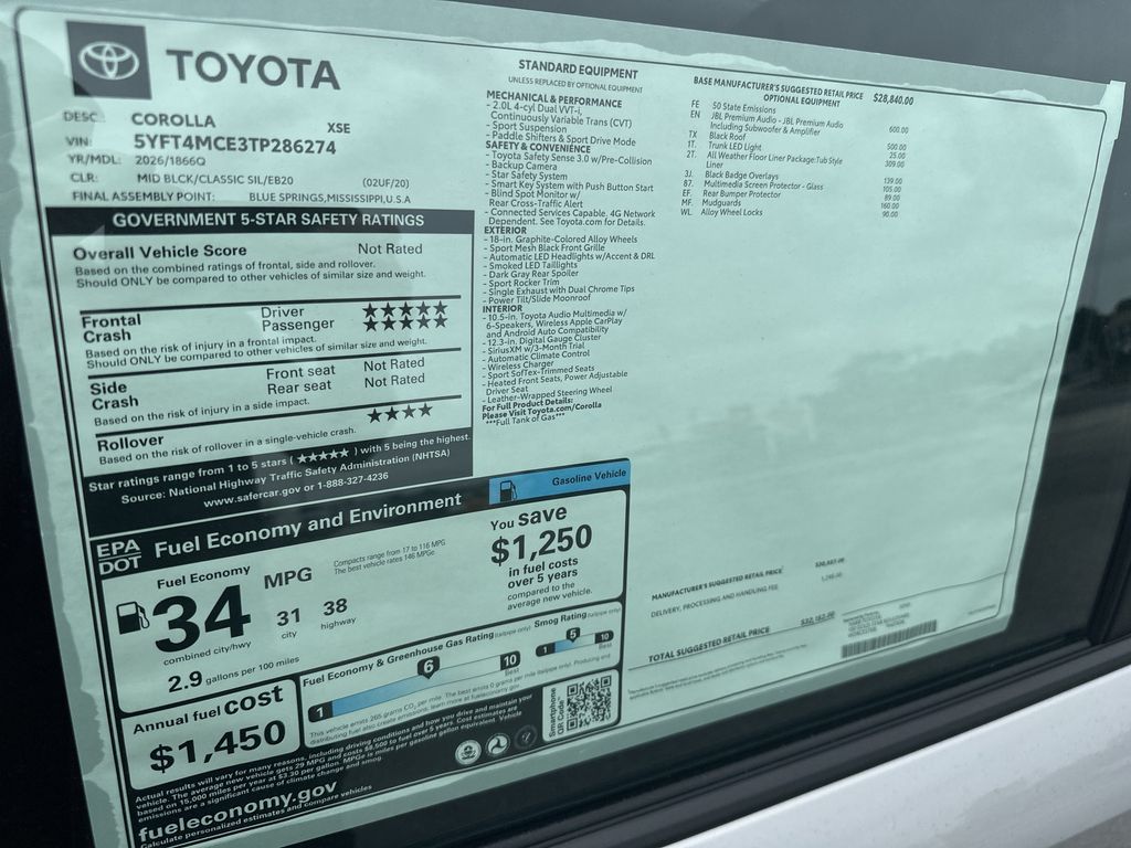 New 2026 Toyota Corolla Sedan