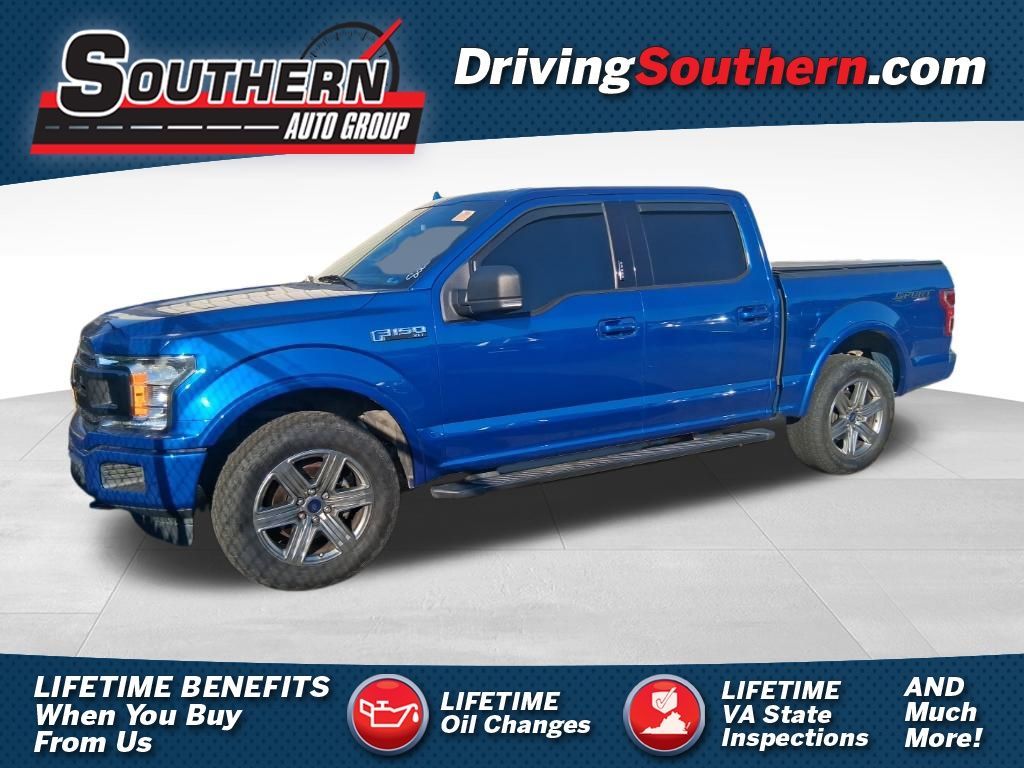 Lightning Blue 2018 Ford F-150 Pickup Truck Four-Wheel Drive Automatic