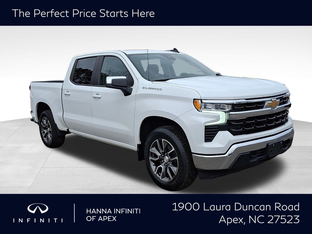 Summit White 2022 Chevrolet Silverado 1500 LT Crew Cab 4WD Pickup Truck Four-Wheel Drive 8-Speed Automatic