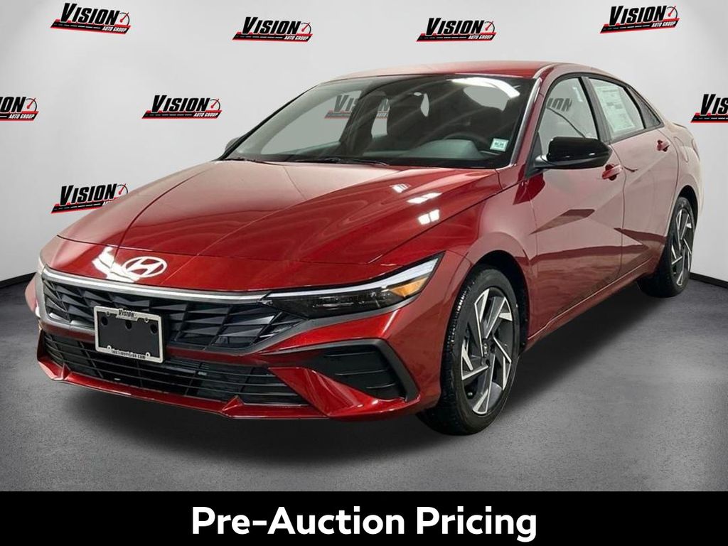 Ultimate Red 2025 Hyundai Elantra Sedan Front-Wheel Drive Continuously Variable Transmission