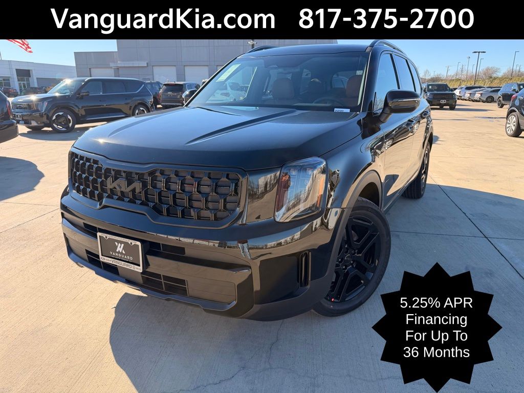Ebony Black 2025 Kia Telluride EX X-Line AWD SUV / Crossover All-Wheel Drive 8-Speed Automatic