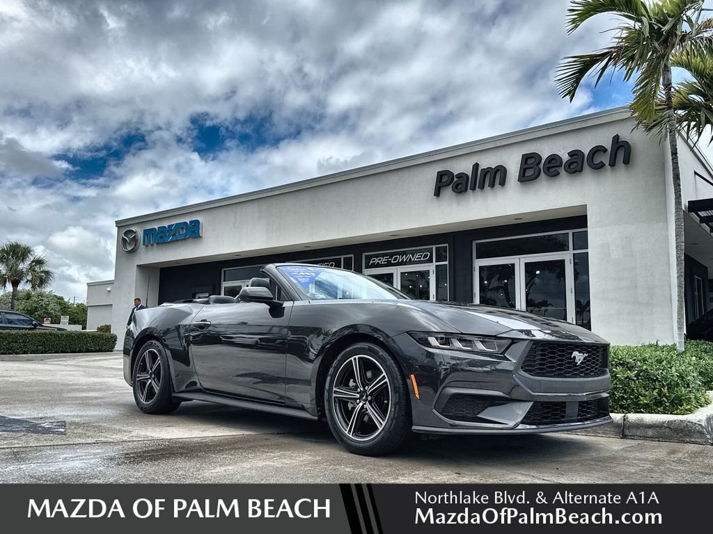 Dark Matter Gray Metallic 2024 Ford Mustang EcoBoost Premium Convertible RWD Convertible Rear-Wheel Drive Automatic