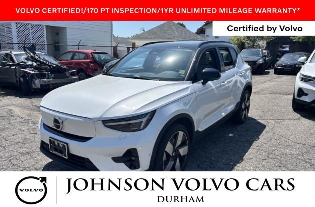 Crystal White Metallic 2023 Volvo XC40 Recharge Twin Ultimate eAWD SUV / Crossover All-Wheel Drive 1-Speed Automatic