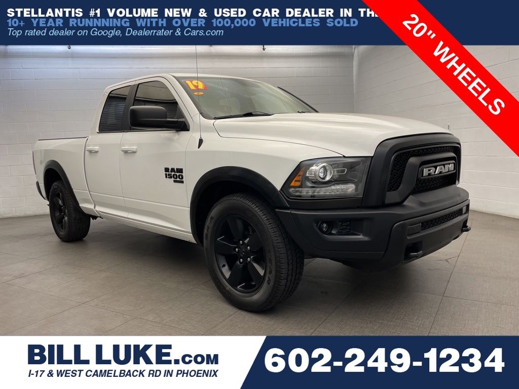 Bright White Clearcoat 2019 RAM 1500 Classic Warlock Quad Cab RWD Pickup Truck 4X2 8-Speed Automatic